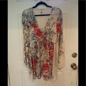 Billabong long sleeve beach or festival dress